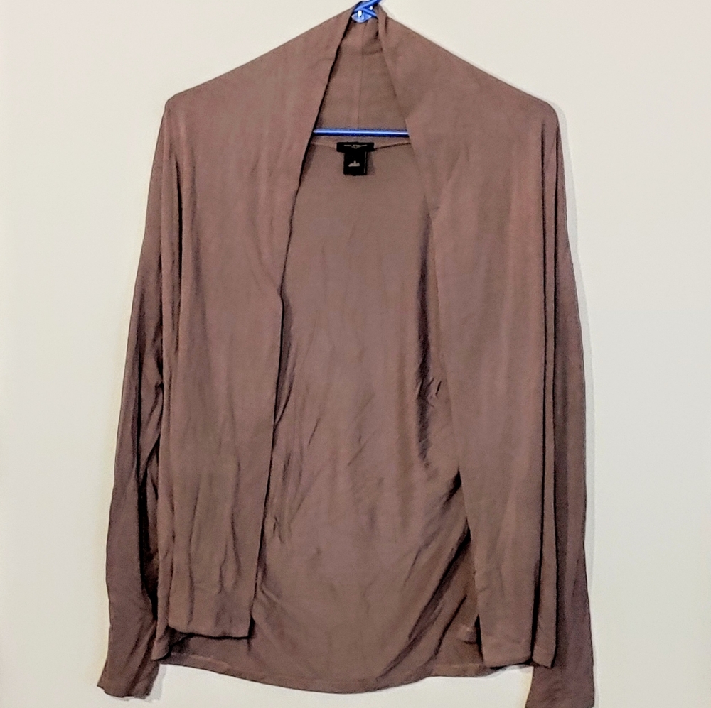 Soft, brown, open front Ann Taylor cardigan